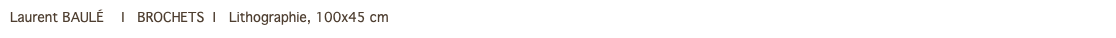 Laurent BAULÉ I BROCHETS I Lithographie, 100x45 cm